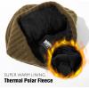 imageTOPEX LXLXXL 100 Merino Wool Beanie Oversize Fleece Lined Hat for Cold Weather Winter WarmArmy Green