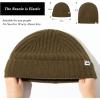 imageTOPEX LXLXXL 100 Merino Wool Beanie Oversize Fleece Lined Hat for Cold Weather Winter WarmArmy Green