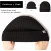 imageTOPEX LXLXXL 100 Merino Wool Beanie Oversize Fleece Lined Hat for Cold Weather Winter WarmBlack