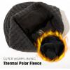 imageTOPEX LXLXXL 100 Merino Wool Beanie Oversize Fleece Lined Hat for Cold Weather Winter WarmDark Grey