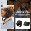 imageTOPEX Oversize Waterproof XXL XXXL Mens Pilot Earflap Aviator Winter Faux Leather Hat Hunting Trapper OutdoorsCoffee