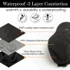 imageTOPEX Oversize XL XXL Mens Waterproof Winter Baseball Cap Fleece Earflap Trapper Hat for Cold Weather Large HeadsBlack