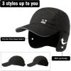 imageTOPEX Oversize XL XXL Mens Waterproof Winter Baseball Cap Fleece Earflap Trapper Hat for Cold Weather Large HeadsBlack