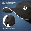 imageTOPEX Oversize XL XXL Mens Waterproof Winter Baseball Cap Fleece Earflap Trapper Hat for Cold Weather Large HeadsBlack