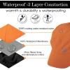 imageTOPEX Oversize XL XXL Mens Waterproof Winter Baseball Cap Fleece Earflap Trapper Hat for Cold Weather Large HeadsOrange