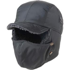 imageOversized XLXXL Waterproof Aviator Cap Faux Fur Earflap Mask Winter Trapper Hat Cold WeatherGreymask