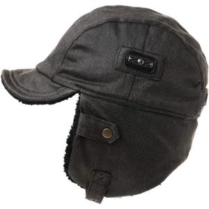 imageTOPEX Oversize Waterproof XXL XXXL Mens Pilot Earflap Aviator Winter Faux Leather Hat Hunting Trapper OutdoorsBlack
