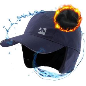 imageTOPEX Oversize XL XXL Mens Waterproof Winter Baseball Cap Fleece Earflap Trapper Hat for Cold Weather Large HeadsNavy