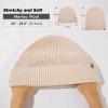 imageTOPEX Oversized Cashmere Merino Wool Unisex Skull Beanie Hat Cuffed Knit Winter CapBeige