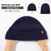 imageTOPEX Oversized Cashmere Merino Wool Unisex Skull Beanie Hat Cuffed Knit Winter CapNavy