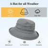 imageComhats Rain Hat for Women Waterproof Wide Brim Sun Hats for Ladies UV Protection Summer Bucket Hats Beach Packable 5562CM737grey