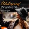 imageComhats Rain Hat for Women Waterproof Wide Brim Sun Hats for Ladies UV Protection Summer Bucket Hats Beach Packable 5562CM737grey