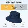 imageComhats Rain Hat for Women Waterproof Wide Brim Sun Hats for Ladies UV Protection Summer Bucket Hats Beach Packable 5562CM737navy