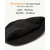 imageOversize LXLXXL Merino Wool Blend Short Fisheman Beanie Lightweight Warm Hat for Cold Weather WinterBlack