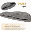 imageOversize LXLXXL Merino Wool Blend Short Fisheman Beanie Lightweight Warm Hat for Cold Weather WinterGrey