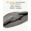 imageOversize LXLXXL Merino Wool Blend Short Fisheman Beanie Lightweight Warm Hat for Cold Weather WinterGrey