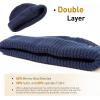 imageOversize LXLXXL Merino Wool Blend Short Fisheman Beanie Lightweight Warm Hat for Cold Weather WinterNavy