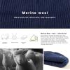 imageOversize LXLXXL Merino Wool Blend Short Fisheman Beanie Lightweight Warm Hat for Cold Weather WinterNavy