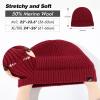 imageOversize LXLXXL Merino Wool Blend Short Fisheman Beanie Lightweight Warm Hat for Cold Weather WinterRed