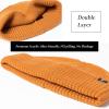 imageOversize LXLXXL Merino Wool Blend Short Fisheman Beanie Lightweight Warm Hat for Cold Weather WinterYellow