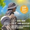 imageOversized XL XXL Mens UV 50 Waterproof Packable Mesh Neck Flap Sun Fishing Hat Bucket Bonnie HikingDark Greyflap