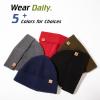 imageTOPEX 100 Merino Wool Beanie Hat for Men Women  Warm Soft Knit Winter Hat for Large Heads Hiking RunningBlack