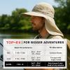 imageTOPEX Cooling Sun Hat with Neck Flap  UPF 50 Wide Brim Breathable Hat for Hiking Fishing ampamp Big HeadsDark Grey