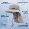 imageTOPEX Cooling Sun Hat with Neck Flap  UPF 50 Wide Brim Breathable Hat for Hiking Fishing ampamp Big HeadsLight Grey
