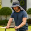 imageTOPEX Cooling Sun Hat with Neck Flap  UPF 50 Wide Brim Breathable Hat for Hiking Fishing ampamp Big HeadsLight Khaki
