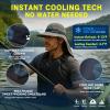 imageTOPEX Cooling Sun Hat with Neck Flap  UPF 50 Wide Brim Breathable Hat for Hiking Fishing ampamp Big HeadsNavy