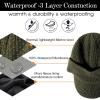 imageTOPEX DryKnit Waterproof Visor Beanie Hat for Men  50 Merino Wool Brim Cap Fleece Lined Winter Hat for Big Heads6 Olive Green Waterproof
