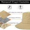 imageTOPEX LXLXXL UV50 Waterproof Bucket Sun Hat for Fishing Golf Hiking AllWeather Outdoor Rain Hat Stiff Brim94573khaki