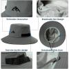 imageTOPEX LXLXXL UV50 Waterproof Bucket Sun Hat for Fishing Golf Hiking AllWeather Outdoor Rain Hat Stiff Brim94573light Grey