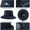 imageTOPEX LXLXXL UV50 Waterproof Bucket Sun Hat for Fishing Golf Hiking AllWeather Outdoor Rain Hat Stiff Brim94573navy Blue