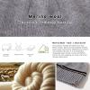 imageTOPEX MLXL Unisex 50 Merino Wool Skull Cap Warm Winter Beanie Hats Double Layer Knit Hat with Reflective Strips95586grey
