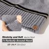 imageTOPEX MLXL Unisex 50 Merino Wool Skull Cap Warm Winter Beanie Hats Double Layer Knit Hat with Reflective Strips95586grey