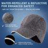 imageTOPEX MLXL Unisex WaterRepellent Baseball Cap with Ear Flap Ponytail Hole Reflective Winter Hat Fleece Lining HatGrey