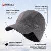 imageTOPEX MLXL Unisex WaterRepellent Baseball Cap with Ear Flap Ponytail Hole Reflective Winter Hat Fleece Lining HatGrey