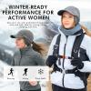 imageTOPEX MLXL Unisex WaterRepellent Baseball Cap with Ear Flap Ponytail Hole Reflective Winter Hat Fleece Lining HatRed