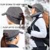 imageTOPEX MLXL Unisex WaterRepellent Baseball Cap with Ear Flap Ponytail Hole Reflective Winter Hat Fleece Lining HatRed