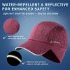 imageTOPEX MLXL Unisex WaterRepellent Baseball Cap with Ear Flap Ponytail Hole Reflective Winter Hat Fleece Lining HatRed