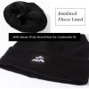 imageTOPEX MLXLXXL Beanies Hats Men Women Winter 100 Merino Wool Double LayerBlackfleece Lined