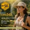 imageTOPEX Waterproof Ponytail RainProof UV50 Sun Hat Cooling Mesh Lining Women Ladies Fashion Oversized0702beige
