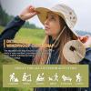imageTOPEX Waterproof Ponytail RainProof UV50 Sun Hat Cooling Mesh Lining Women Ladies Fashion Oversized0702beige