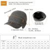 imageTOPEX Waterproof Visor Beanie Hat for Men Winter Knit Skull Stocking Cap with Brim Women Merino Wool ampamp Fleece Lined ampamp Water Proof Headwear for Cold Weather Gray Medium Large