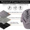 imageTOPEX Winter Waterproof Merino Wool Visor Beanie Hat with Brim for Men Women Stocking Warm Fleece LinedGrey584
