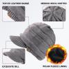 imageTOPEX Winter Waterproof Merino Wool Visor Beanie Hat with Brim for Men Women Stocking Warm Fleece LinedGrey584