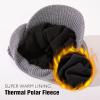 imageTOPEX Winter Waterproof Merino Wool Visor Beanie Hat with Brim for Men Women Stocking Warm Fleece LinedGrey584