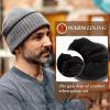 imageTOPEX XLXXL 100 Merino Wool Beanies Hats Men Fleece Lined Winter Knitted Hat Warm Cuffed Beanie95564black