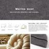 imageTOPEX XLXXL 100 Merino Wool Beanies Hats Men Fleece Lined Winter Knitted Hat Warm Cuffed Beanie95564grey